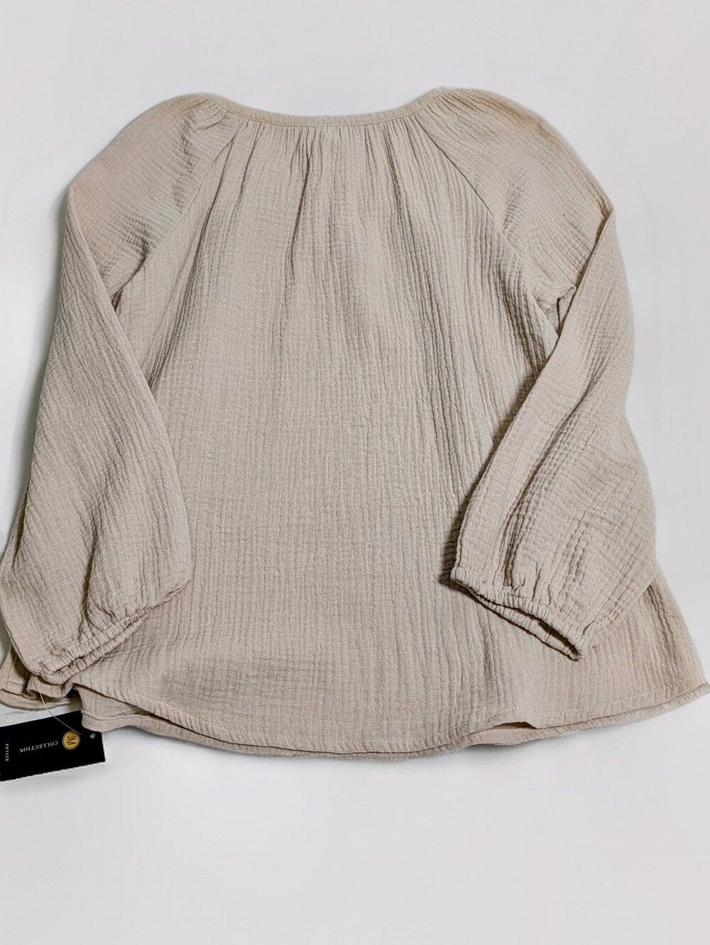 JM Collection 100% Cotton Gauze Blouse | Petite Small | NWT - Picture 4 of 11